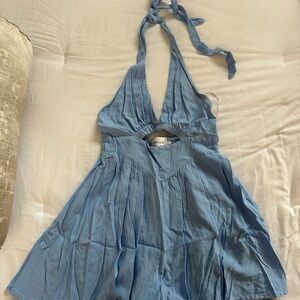 Hello Molly Blue Backless Dress